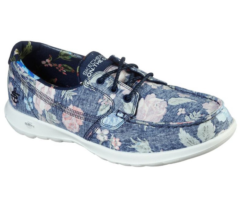 Skechers Gowalk Lite - Flores - Womens Sneakers Navy/Multicolor [AU-EB3031]